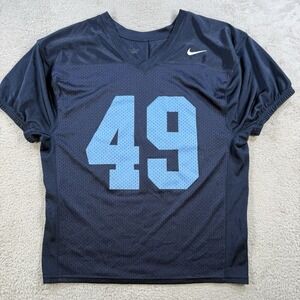 Nike Football Jersey Mens Medium Blank Navy Blue #49 Short Sleeve Mesh Practice